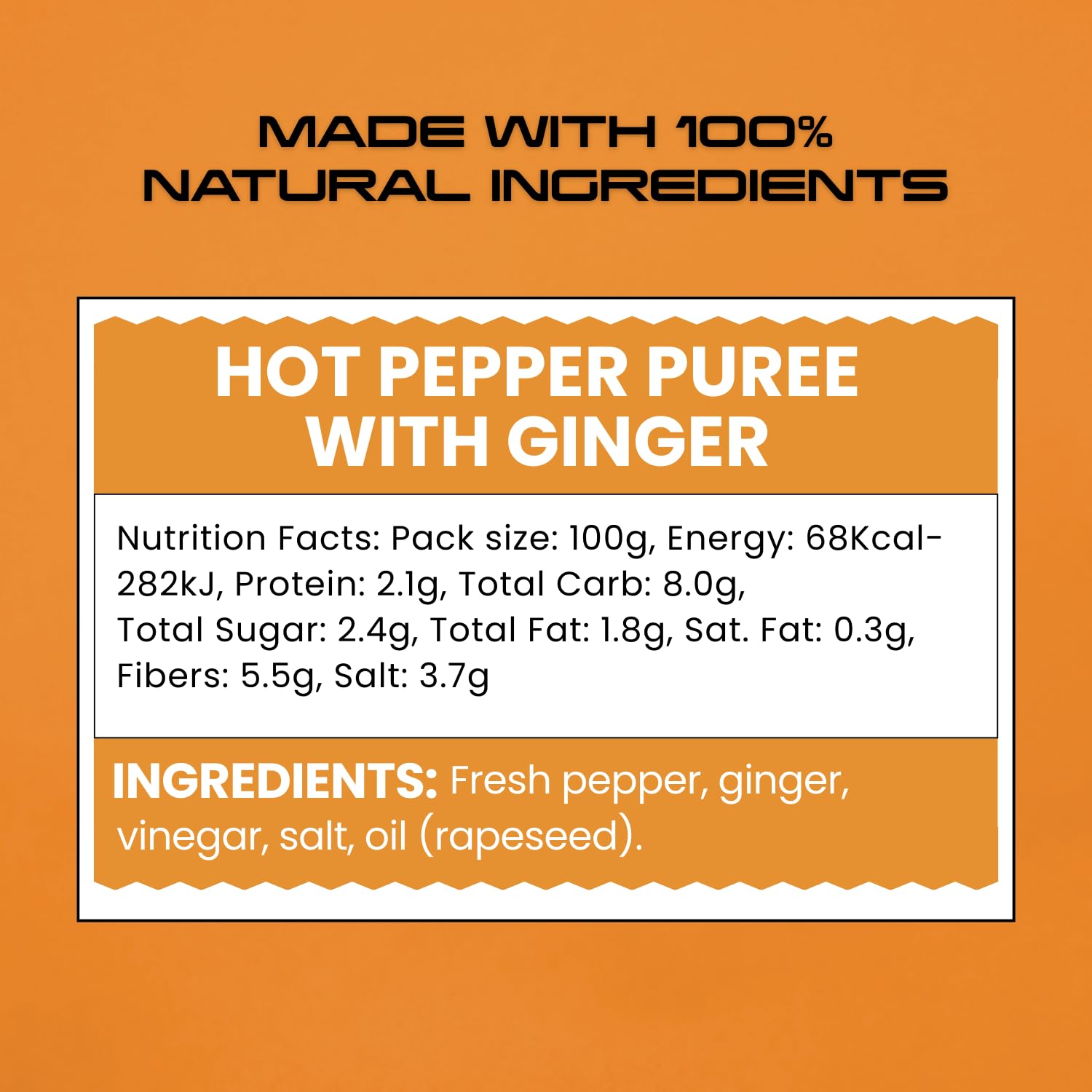 Authentic Taste Africa Pepper Sauces & Purees - Traditional West African Chili Sauce Made with a Variety of Peppers, Ginger & Garlic, Flavor-Packed