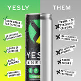 Yesly Energy Drink, Variety Pack, Naturally Flavored Sparkling Energy Drink With Electrolytes, Magnesium, Potassium, Vitamin C, B6 & B12, Natural