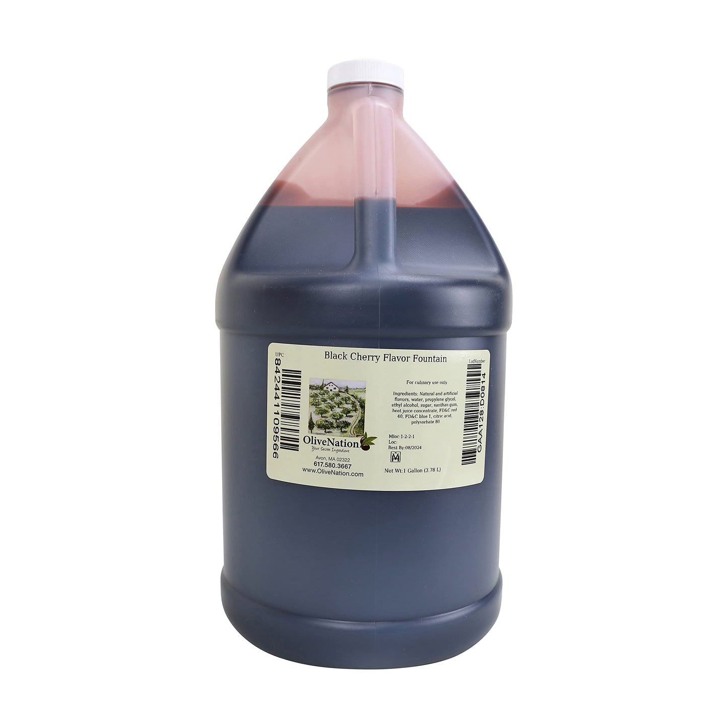 OliveNation Black Cherry Flavor Fountain, Water Soluble Beverage Flavoring, Kosher, Gluten Free, Vegan - 16 ounces