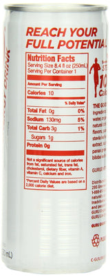 GURU Lite Natural Energy Drink, 8.4 fluid-ounces (Pack of 12)