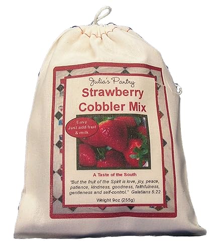 Strawberry Cobbler Mix, 9oz Cloth Gift Bag