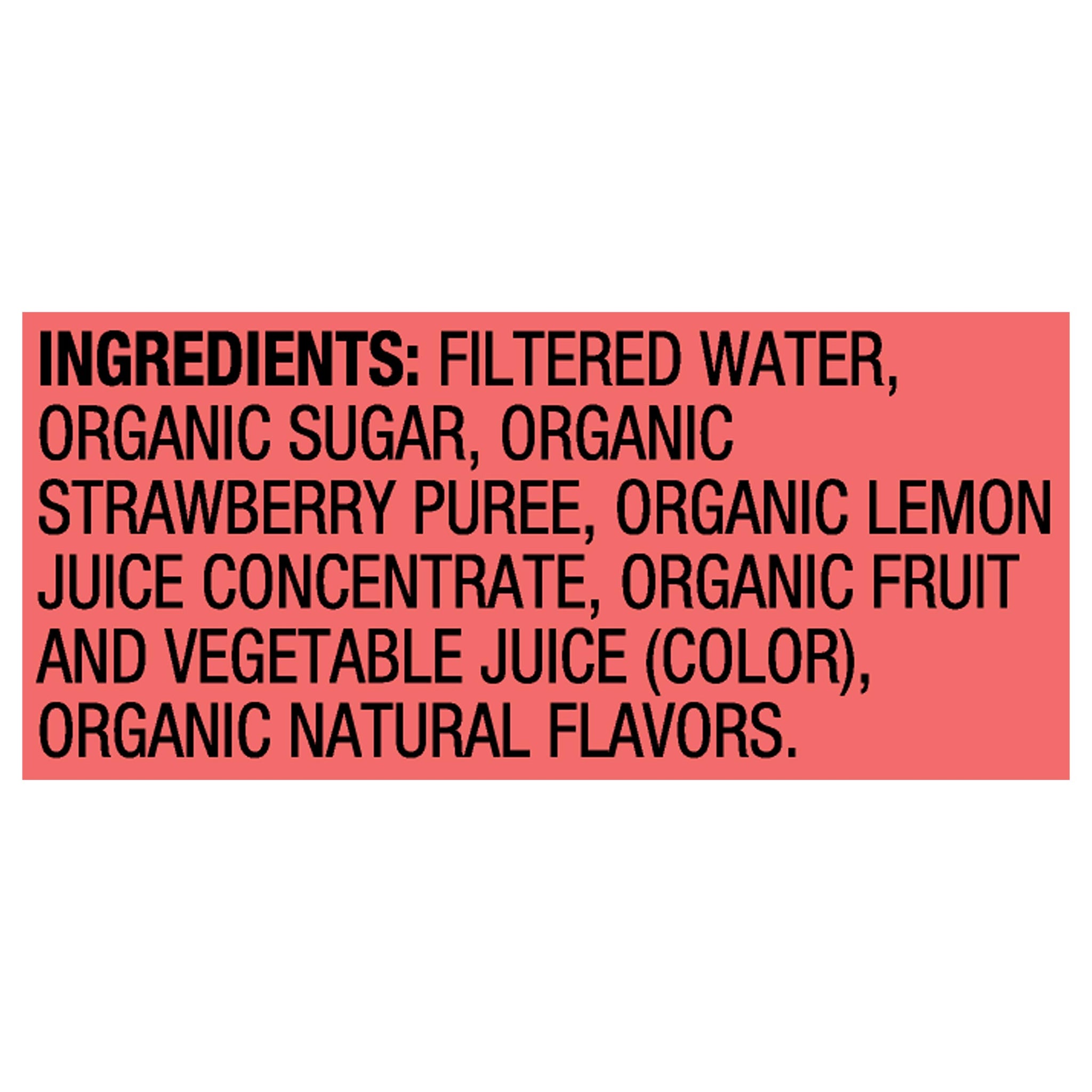 Santa Cruz Organic Strawberry Lemonade Juice, 32 Ounce - 12 per case.