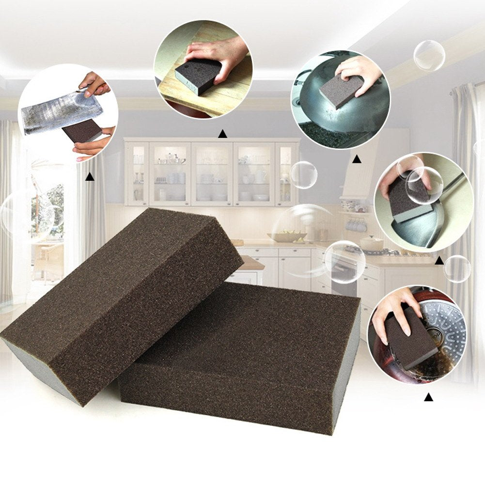 WinnerEco 5pcs Cleaning Eraser Sponge Reusable Cleaning Pads Scouring Pad for Kitchen Bathroom Furniture Leather Car Steel