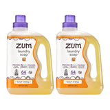 Zum Laundry Soap by Indigo Wild - Liquid, Plant-Based Soap with Baking Soda, Essential Oils, Coconut Oil & More - Wash Up to 64 Loads - Sweet Orange
