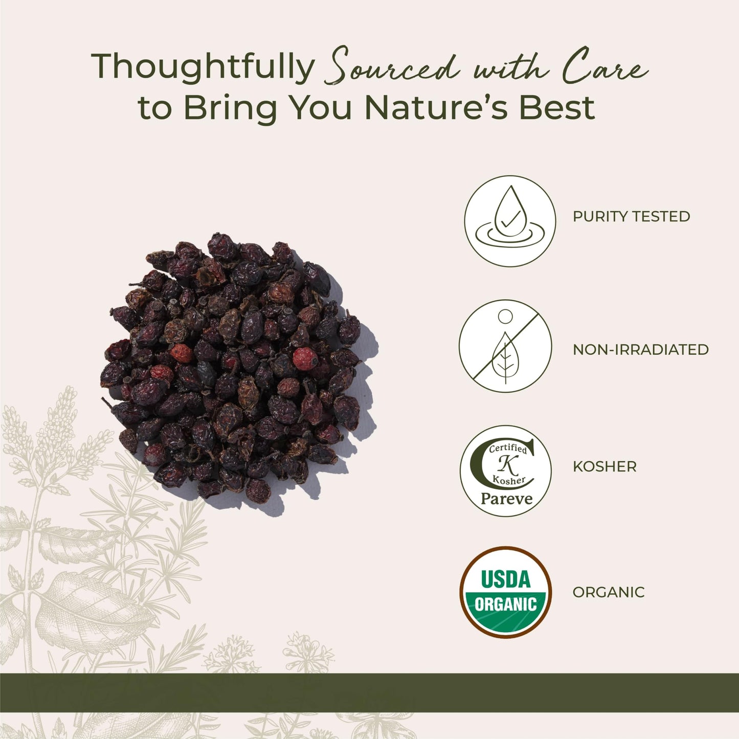 Starwest Botanicals Rosehips Whole Organic - Dried Herb for Tea & Baking, Seedless, Cut & Sifted, Certified Kosher, Non-GMO - Bulk 1 lb Bag