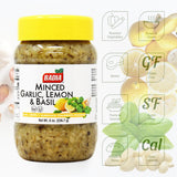 Badia Minced Garlic, Lemon & Basil 8 oz - Zesty Garlic, Herb & Citrus Blend