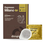 Dongio Caffe Milano Light Roast ESE 44mm Coffee Pods - 50 Count | Italian Espresso Pods, Intensity 6/10, Smooth Aroma, Rich Crema, Roasted in Italy