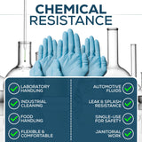 FIRST GLOVE Volt 6 Mil Blue Nitrile Disposable Gloves - 100 Count Small - Food Safe Medical Exam Grade Gloves for Cooking & Cleaning - Latex Free