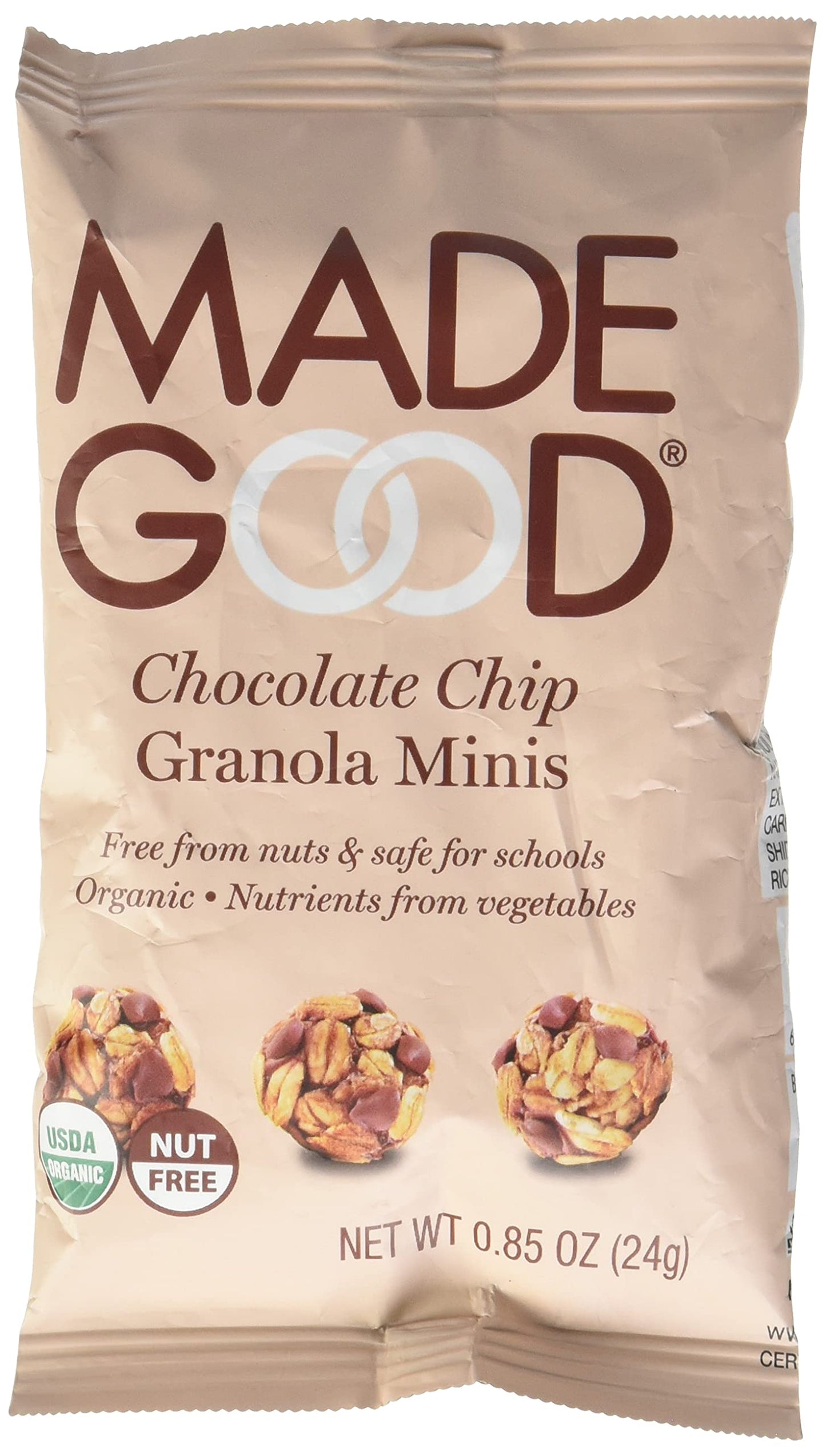 MADEGOOD Organic Chocolate Chip Granola Minis, 0.85 OZ