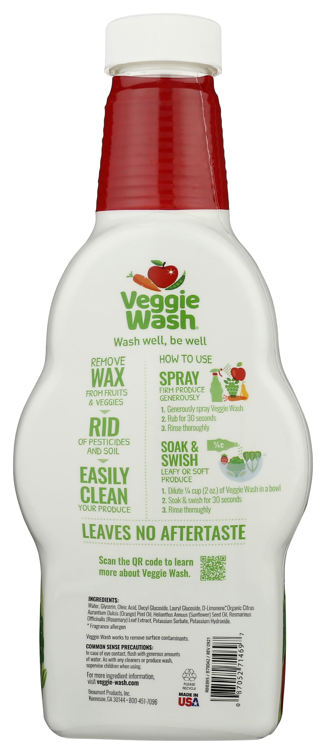 Veggie Wash Fruit & Vegetable Wash, 32-Fluid Ounce