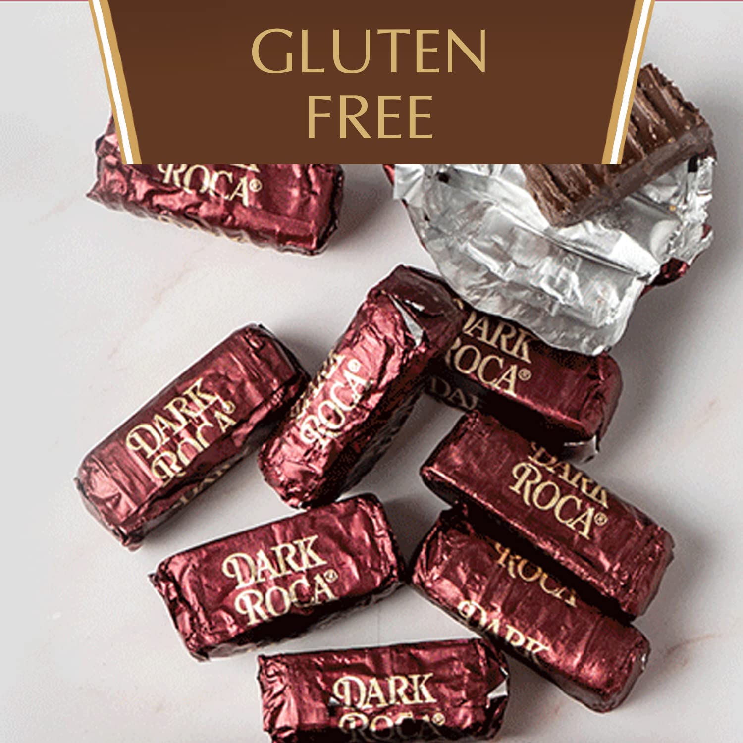 Almond Roca Pack of 1-4.5oz Individually Wrapped Dark Chocolate Candy - Buttercrunch Toffee with Almonds Covered in Chocolate - Gluten Free, Kosher