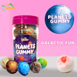 Apexy Mixed Planets Gummy Candy with Fruity Liquid Center Fat Free Fun & Delicious Space- Themed Treats Great for Halloween, Birthday, Trick Or Treat