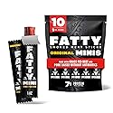 FATTY Mini Meat Sticks, Made with Grass Fed Beef, Pork Raised Without Antibiotics, 7g Protein Per Stick, Original Minis, 1 oz. Snack Size (Pack of 10)