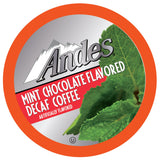 Andes Mints Chocolate Mint Decaf Flavored Coffee Pods, Compatible with K Cup Brewing Machines Including 2.0, Single Serve Peppermint Flavor Enhanced
