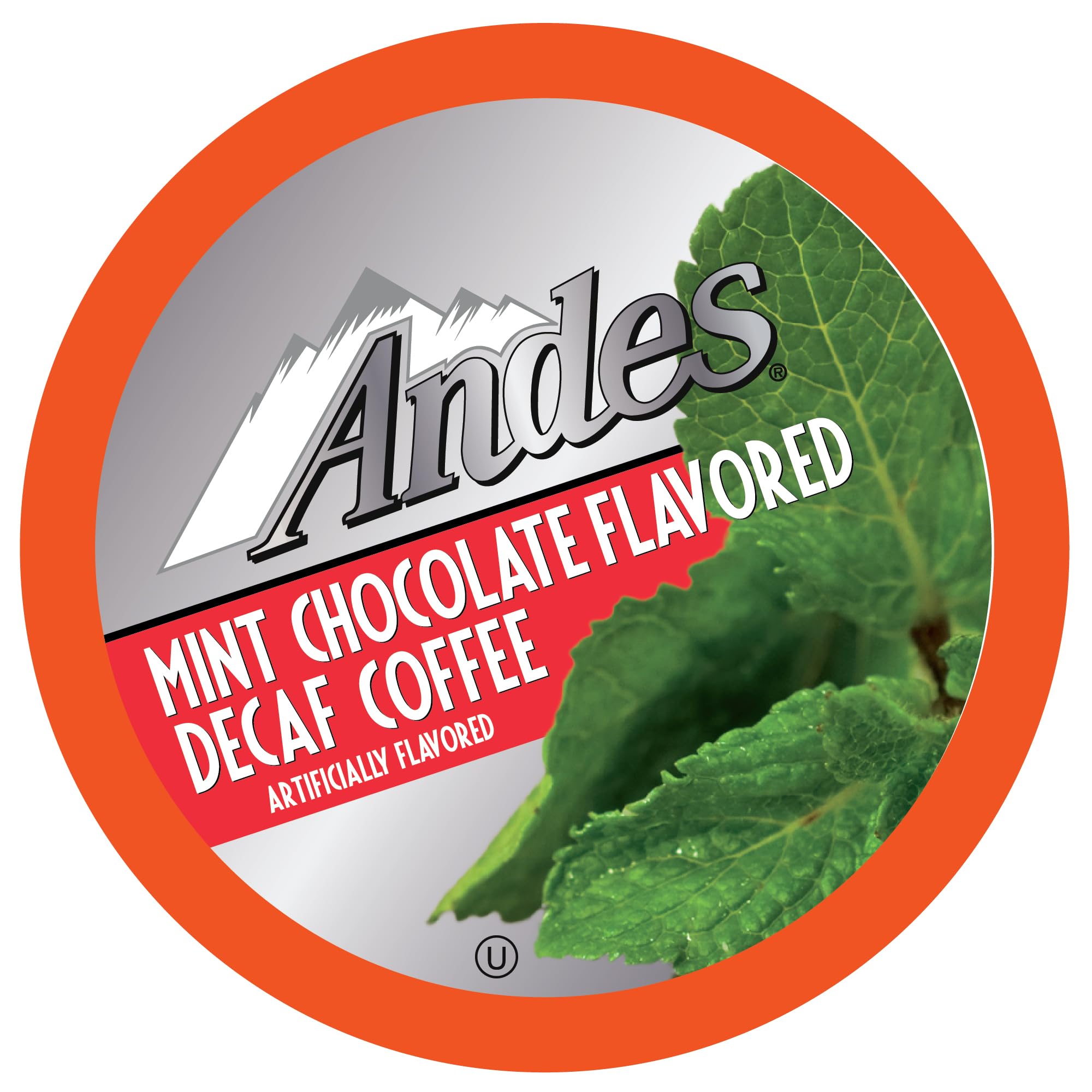 Andes Mints Chocolate Mint Decaf Flavored Coffee Pods, Compatible with K Cup Brewing Machines Including 2.0, Single Serve Peppermint Flavor Enhanced