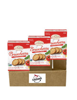 All Natural Bite Size Bruschetta Toast Crackers Bruschettini Vegan Chips (4.23oz 3PACK, Tomato & Basil)