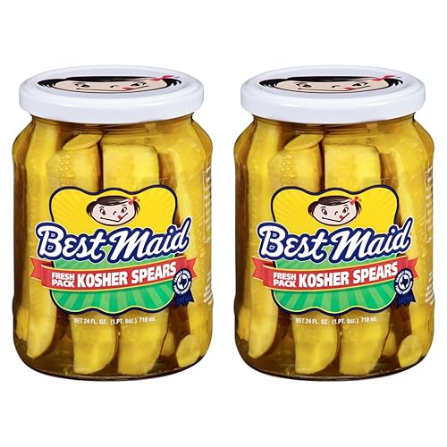 Best Maid Products - 24 Ounce Glass Jars Baby - Dill, Kosher, Hamburger Slices, Garlic Bites, Habanero Chips, & Xtreme Hot Pickles (2 Pack, Kosher