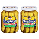 Best Maid Products - 24 Ounce Glass Jars Baby - Dill, Kosher, Hamburger Slices, Garlic Bites, Habanero Chips, & Xtreme Hot Pickles (2 Pack, Kosher