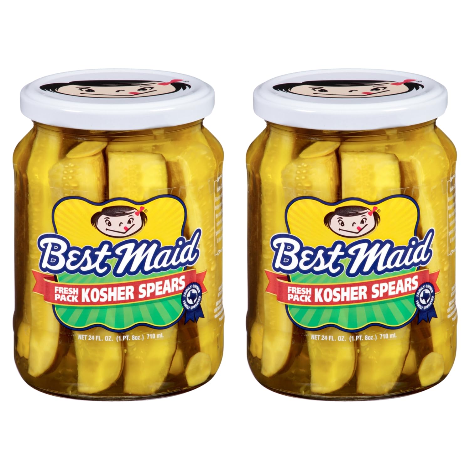 Best Maid Products - 24 Ounce Glass Jars Baby - Dill, Kosher, Hamburger Slices, Garlic Bites, Habanero Chips, & Xtreme Hot Pickles (2 Pack, Kosher