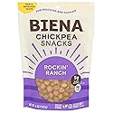 BIENA Chickpea Snacks - Crunchy Roasted Chickpeas - High Fiber Vegan Protein Snacks for Adults and Kids - 5 Ounce Individual Pack - Rockin' Ranch