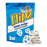 Flipz White Fudge Covered Pretzel, 5 Ounce (Pack of 6)