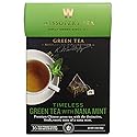 Wissotzky Tea Signature Collection Timeless Green Tea, Nana Mint, 0.09 Ounce Bag, 16 Count