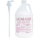 LUCAS-CIDE Salon & Spa Disinfectant, Multipurpose Surface Sanitizer, Bundle with Pump, 1 Gallon (Pink)