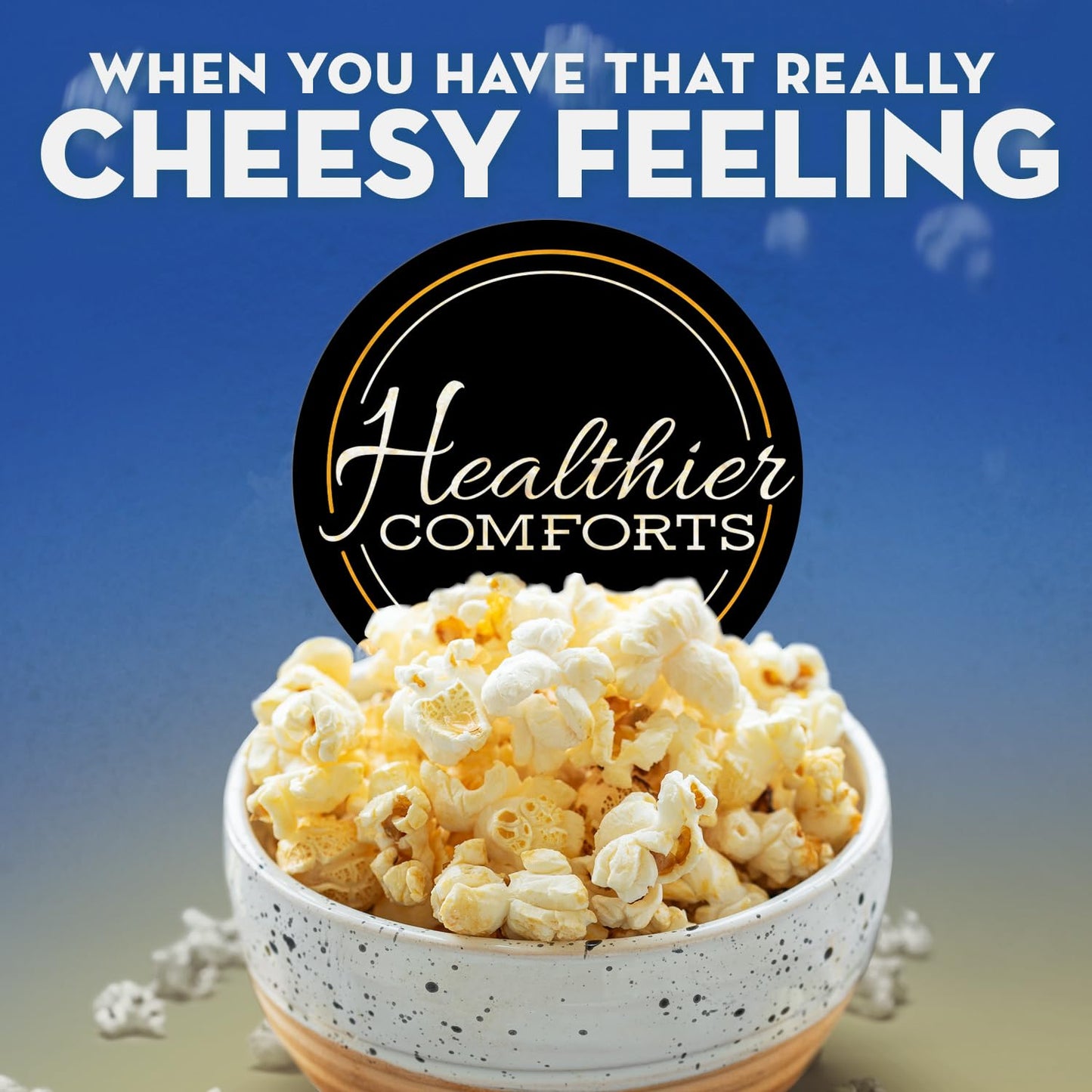 Healthier Comforts White Cheddar Cheese Powder | Gluten Free, Kosher, Keto-Friendly, Non-GMO, Antibiotic & Hormone Free | Perfect for Popcorn