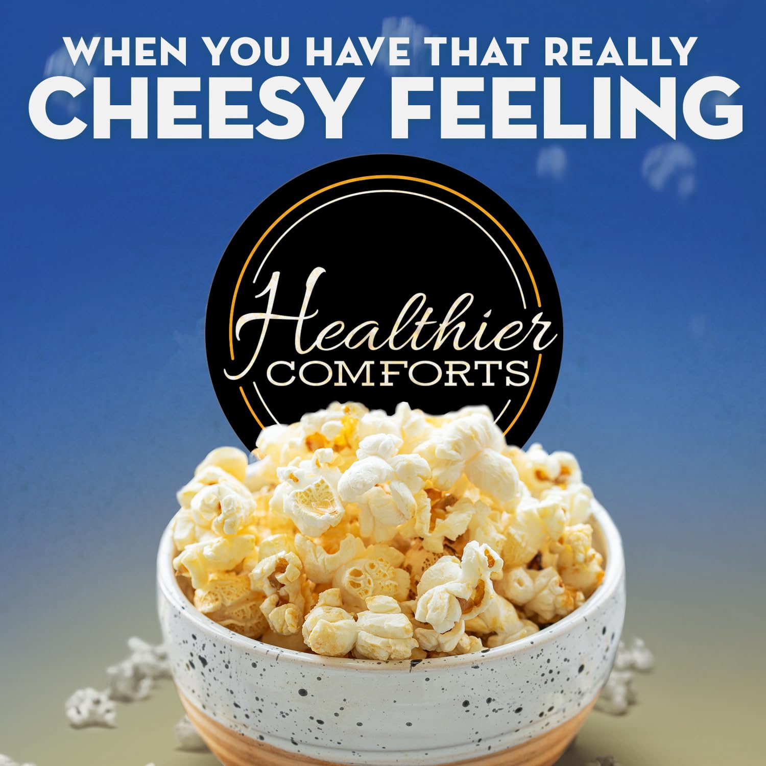 Healthier Comforts White Cheddar Cheese Powder | Gluten Free, Kosher, Keto-Friendly, Non-GMO, Antibiotic & Hormone Free | Perfect for Popcorn