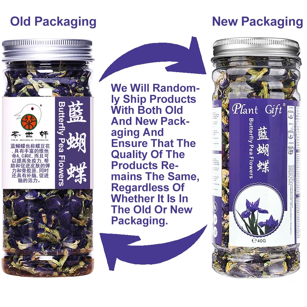 Plant Gift Dried Blue Butterfly Pea Flowers Tea, (Clitoria Ternatea) Edible Flowers, Dragon Pea Flower, Butterflies Tea Recipes Food Coloring