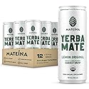 Mateina Yerba Mate Zero Sugar Energy Drink - 120mg Natural Caffeine - Organic, Non-GMO, Non-Carbonated - Dr. Andrew Huberman Recommended - (12 fl oz