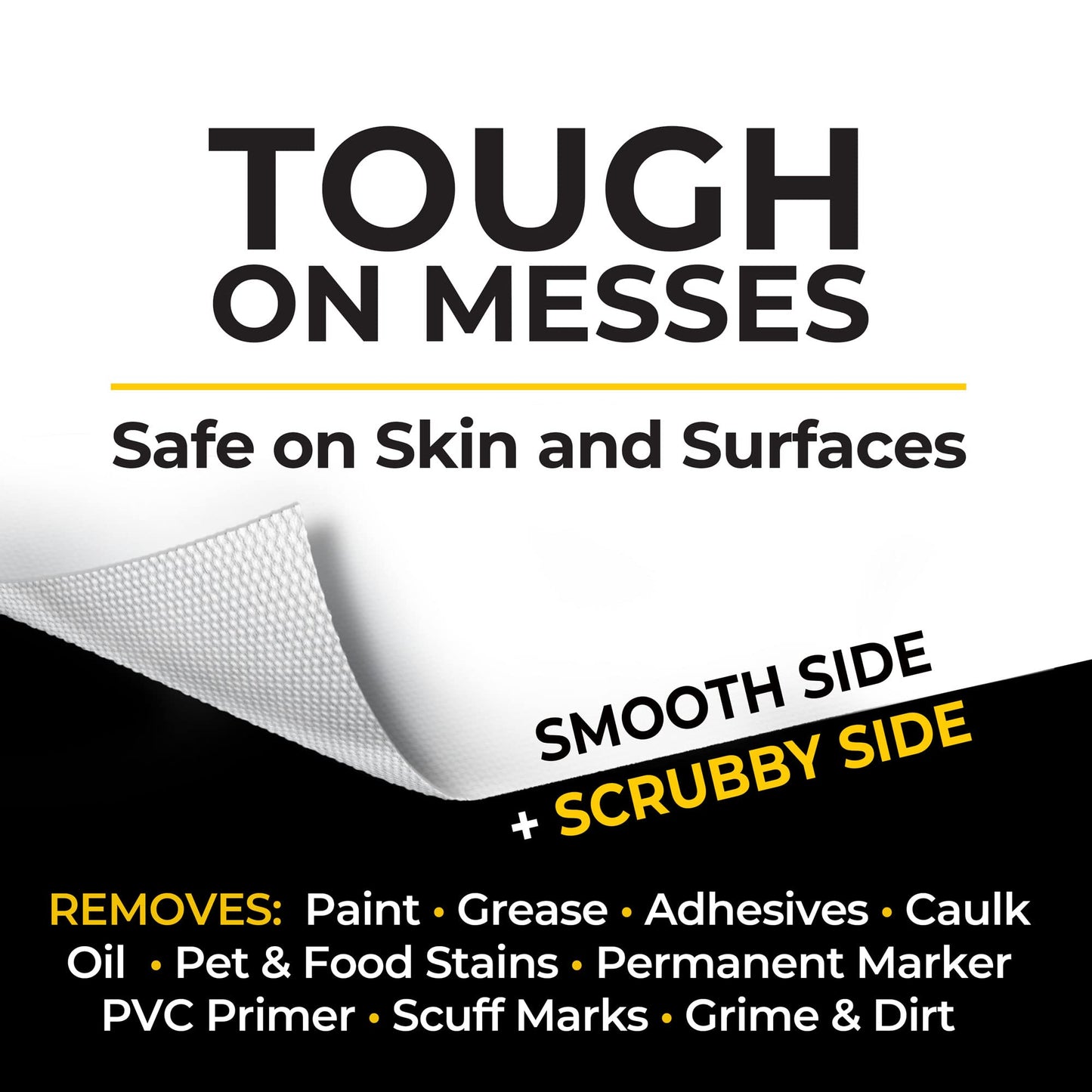 Grime Boss Heavy Duty Surface and Hand Wipes (4x60ct) | Wet Wipe Remove Paint, Oil, Grease, Adhesives, Mud, Dirt | Shop Rag Replace Cleaners like