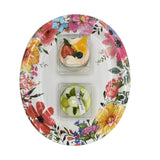 SMYAXUNW 20pcs 12.6" Large Oval Disposable Paper Plates, Floral Design, Party Supplies, Dinner Plates for All Occasions
