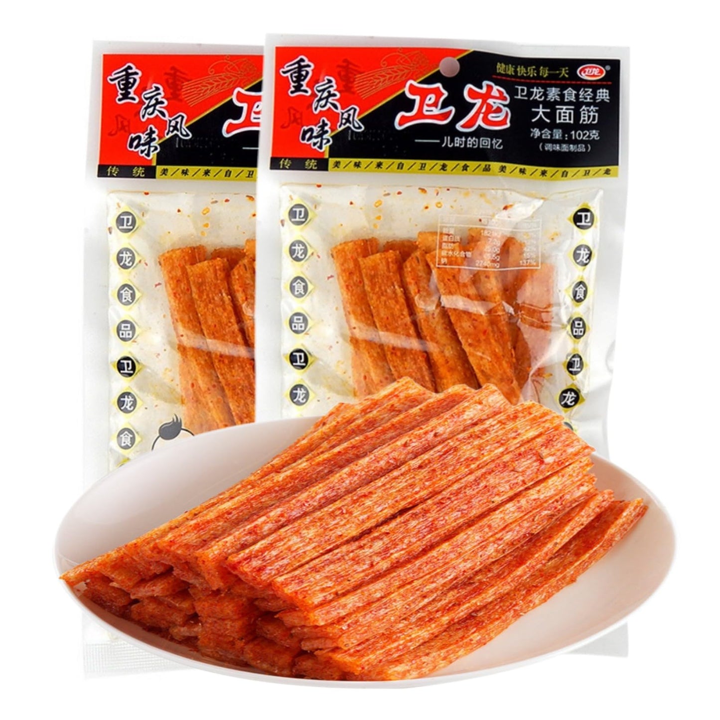 Spicy Strips,Spice Gift Pack,Chinese Special Casual Snack Food, WeiLong Latiao, Spicy Gluten,Vegan - Kosher - Gluten-Free - Non-GMO????Best Vegan
