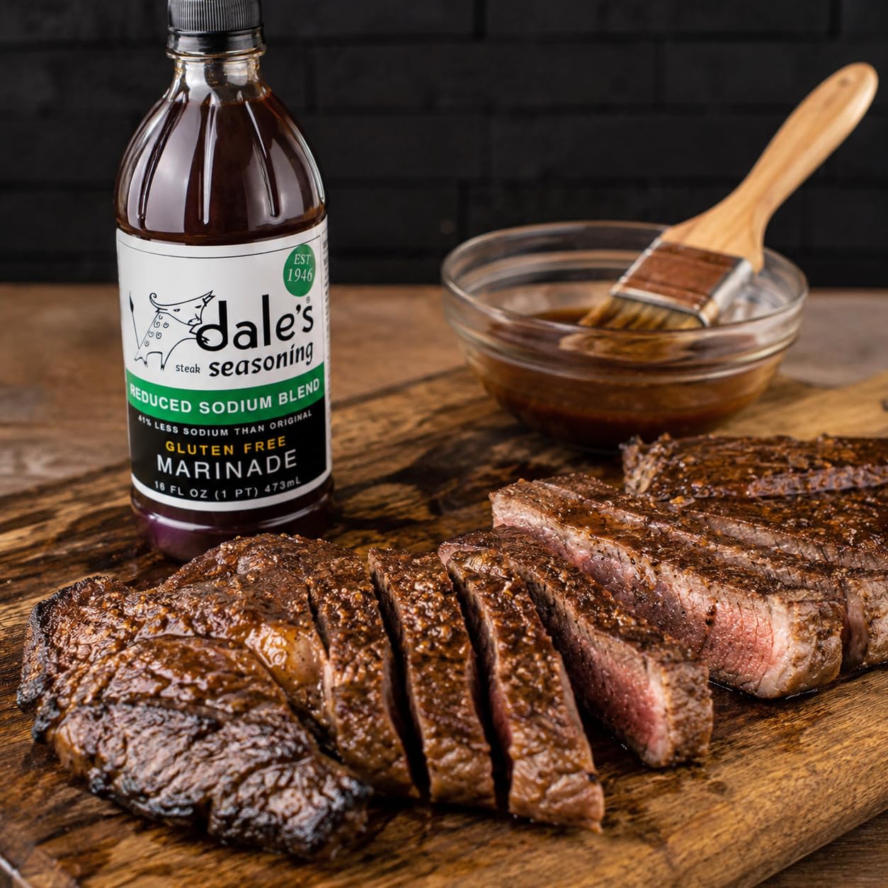 Steak Seasoning By Dale's, Reduced Sodium Blend, No Cholesterol | Delicious on All Meats, Fish | 16 oz Bottle (12 Pack) | No Long Marinating, Savory