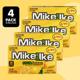 Mike and Ike Sour Lemon Candy, 4 Pack of Movie Theater Boxes 0.78OZ Each, Ideal for Your Favorite Films, Perfect Candy for Sharing with Friends.