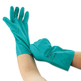 Ansell Size 10 Green Sol-Vex 13" 11 mil Nitrile Chemical Resistant Gloves with Sandpatch Grip Finish and Straight Cuff