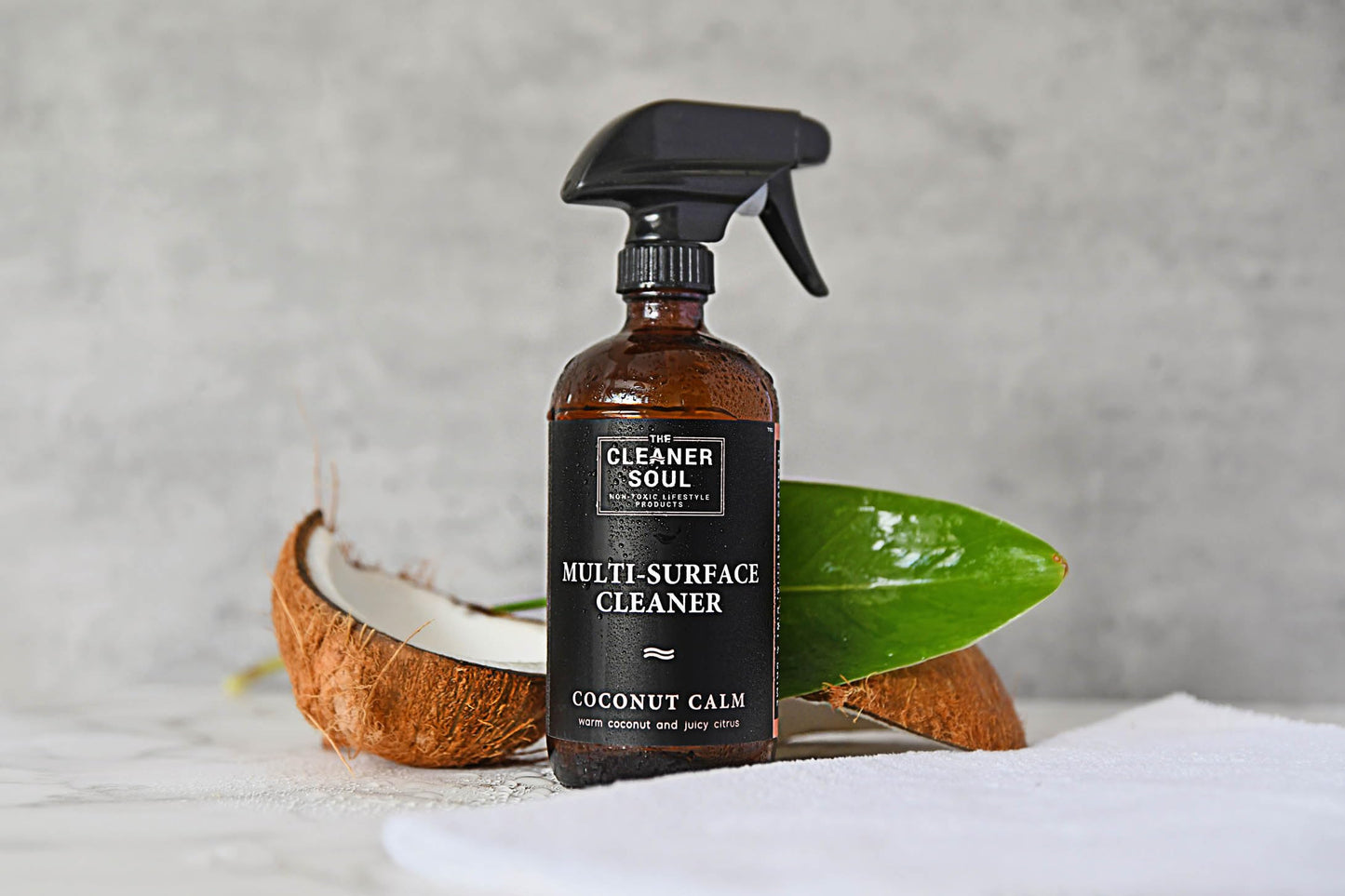 Non-Toxic Multi Purpose Cleaner, Natural Cleaning Spray, Luxurious Refillable Glass Bottle, Essential Oil Fragrance, Safe for All Surfaces, Safe