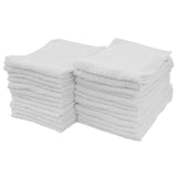 S&T INC. Multipurpose Cotton Terry Cleaning Towels for Home, Automotive, and Garage, 14 Inch x 17 Inch, White, 24 Pack
