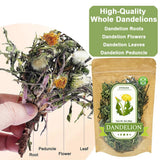 Dandelion Leaf & Root Loose Leaf Tea -Diente de Leon (Whole Dandelion) for Digestive Support & Detox, 2 oz (56g), 100% Natural Taraxacum, Vegan