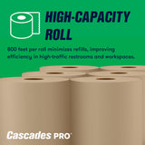 Cascades PRO Select Strong and Absorbent Hand Paper Towels - Suitable for Most Universal Dispensers- Paper Towel Rolls Bulk - 800 Feet/ Roll, 6