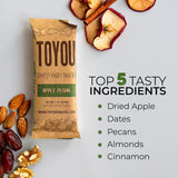 ToYou Gluten Free Vegan Apple Pecan Snack Bars, 6 Count, 6 Ounce