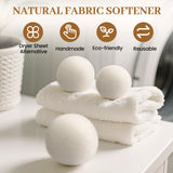 Wool Dryer Balls Handmade 3 Pack XL, Laundry Dryer Lint Balls, Reusable New Zealand Wool Natural Fabric Softener Essentials, Replace Dryer Sheets