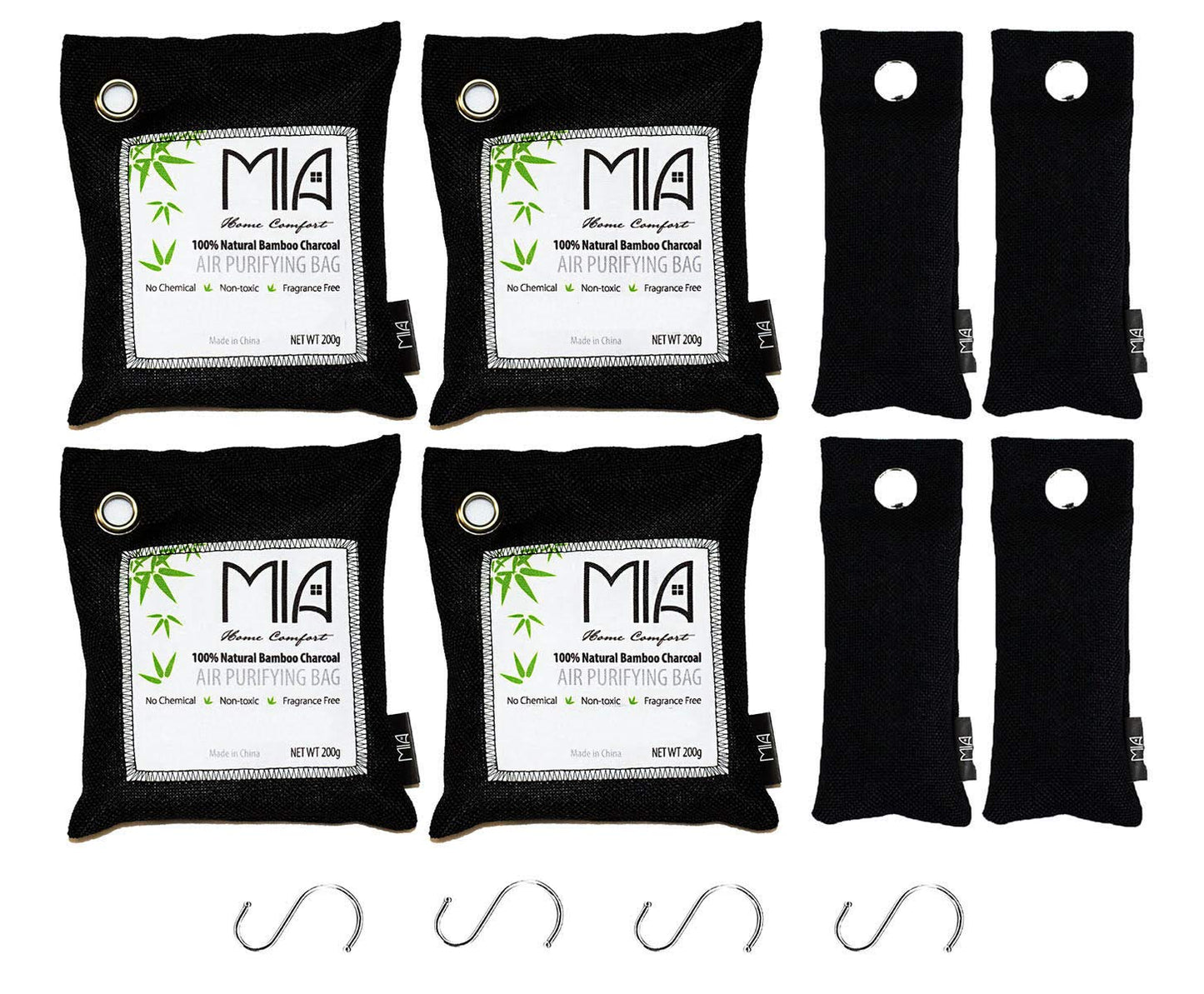 Odor Absorbers For Home Closet Odor Eliminator For House Naturefresh Air Purifier Advanced Activated Bamboo Charcoal Bags Refrigerator Deodorizer