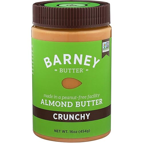 Barney Butter Almond Butter, Crunchy, 16 Ounce Jars (Pack of 3)