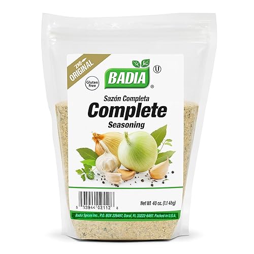Badia Complete Seasoning, Sazon Completa, 40 Oz Resealable Zipper Bag - All-Purpose Spice Blend of Garlic, Onion, Salt, Pepper, Herbs & Spices