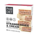 ProtiDIET Creamy Strawberry Protein Wafer - 10g Protein - Nutritious, Balanced, Healthy Snacks for Adults - 7 Wafer Bars Per Box