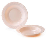 " OCCASIONS " 60 Piece Plates Pack, Vintage Party, Disposable Wedding Party Plastic Bowls (10oz Soup Bowl, Portofino in Light Pink)