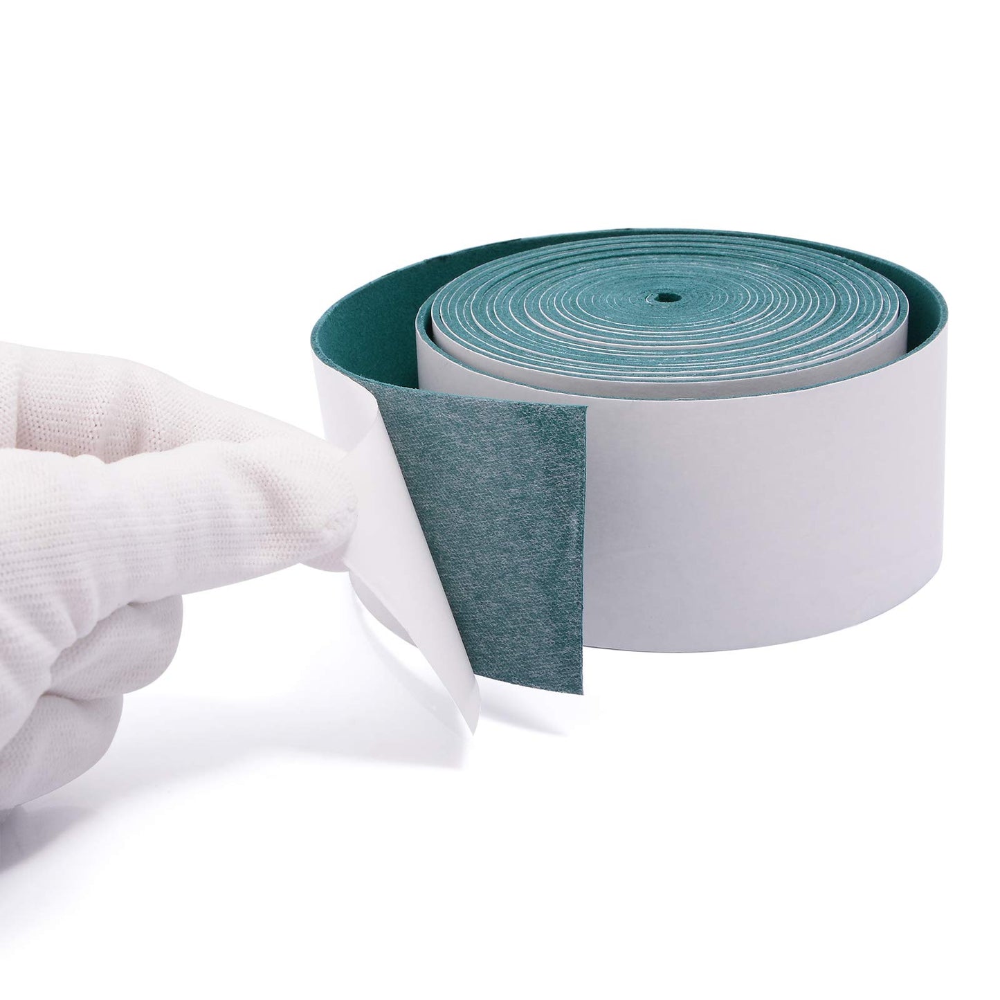 FOSHIO Micro Fiber Felt for Squeegee Edge Wrapping 5 Meters Length - Dark Green Suede Felt to Cover The Edges of Hard Card Squeegees