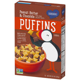 BARBARA'S Puffins Peanut Butter and Chocolate Cereal, Non-GMO, Vegan, 10.5 Oz Box (12 Count)
